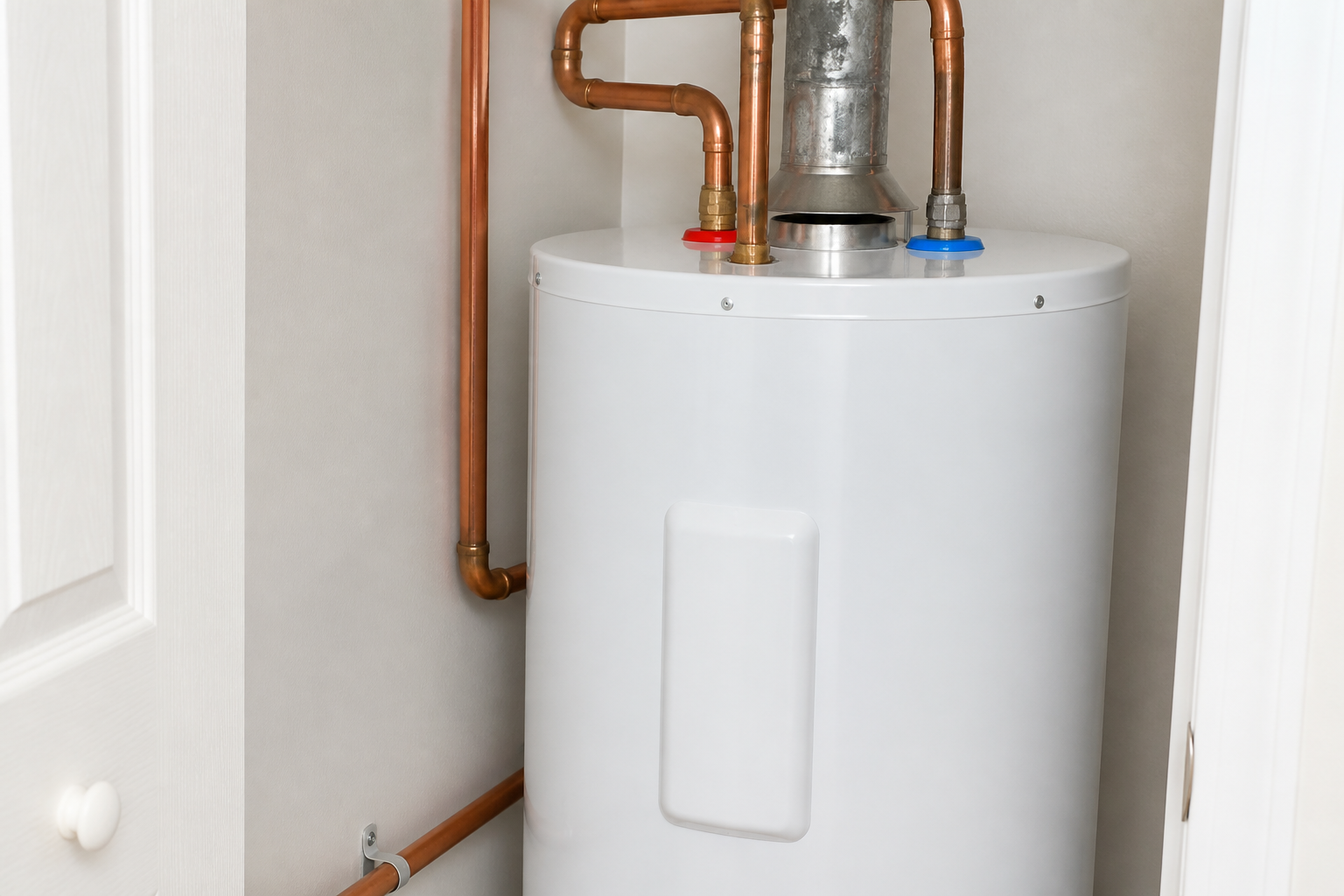 Tank water heater in a Phoenix garage ready for maintenance